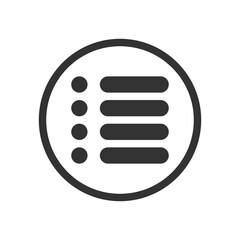 List icon isolated on transparent background
