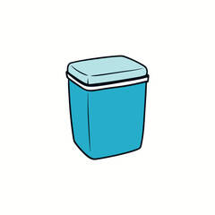 Refrigerator Storage Bin Vector Illustration for Home Kitchen Essentials