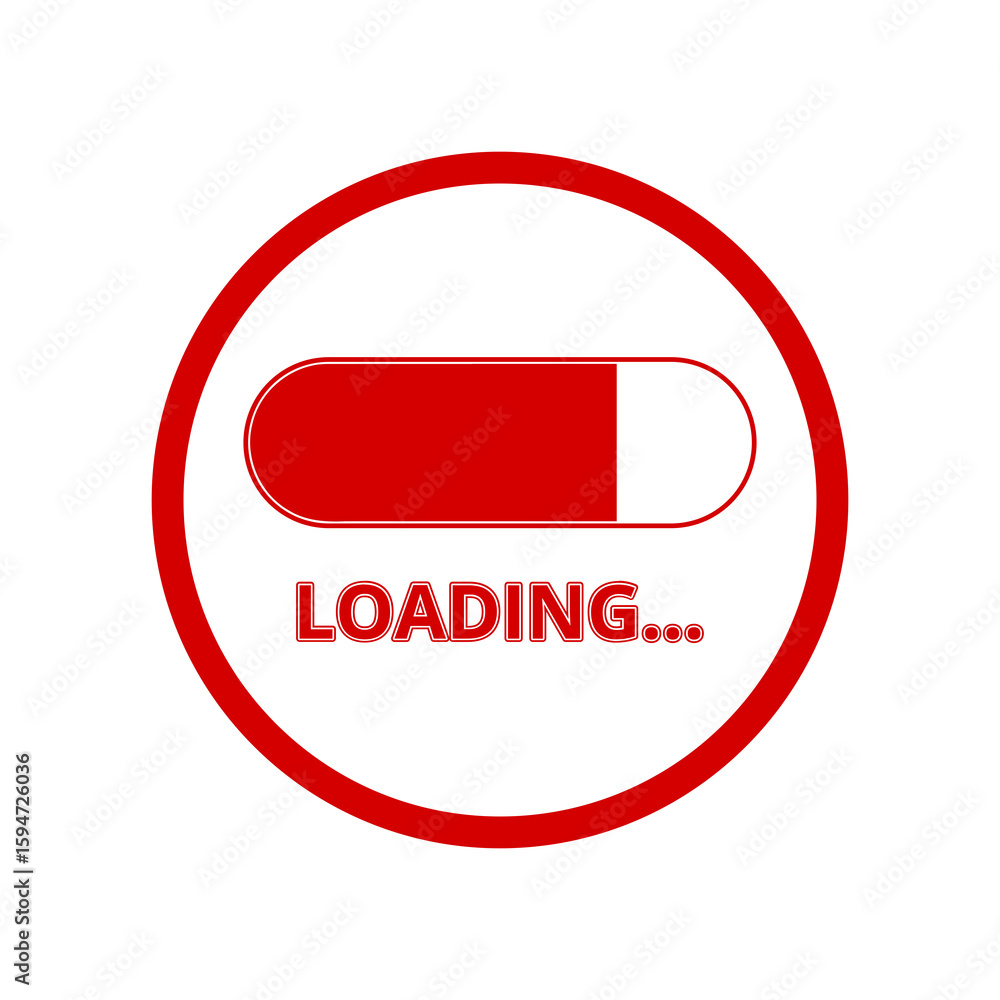 Poster loading circle icon isolated on transparent background