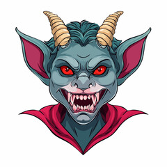 Obraz premium Creepy Monster Portrait Vector Design