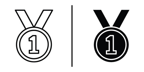 Medal of Honor: A minimalist illustration showcasing a classic medal, symbolizing achievement, excellence, and victory. This image is suitable for those looking for a clean, elegant design