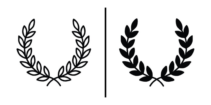 Laurel Wreath: A captivating close-up showcases an elegant laurel wreath, a timeless symbol of victory and achievement, depicted with intricate detail and artistic flair.