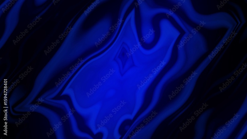 Poster abstract blue and black swirls with fluid texture and diagonal composition