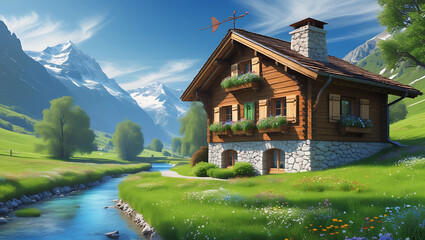 house on the lake under sky