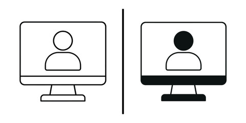 Connected Digital Divide: The image shows two monitors each displaying a user silhouette, one light and one dark, suggesting the digital divide in the world.