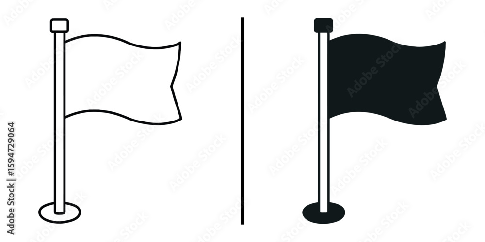 Aufkleber flags in contrast: a visual exploration of flags, showcasing their forms and symbolism through the i