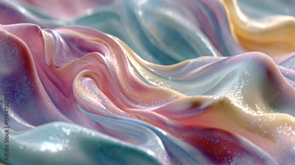Poster abstract pastel waves flowing smoothly surface background image