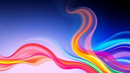 Abstract Colorful Flowing Fluid Wave Background Design Art