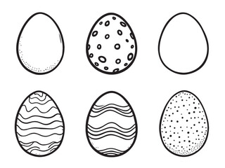 Egg line art vector illustration