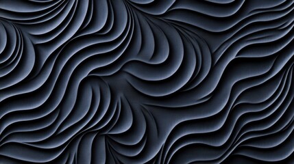 Obraz premium Elegant Dark Abstract Waves with Smooth Textures in Modern Design Style