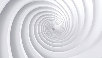 Obraz premium white tunnel background pattern, spiral texture, clean and simple