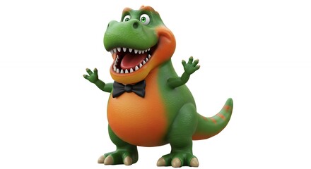 Cartoon tyrannosaurus rex character