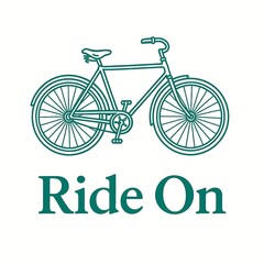 Stylish bicycle illustration features a classic bike and encouraging cycling slogan, promoting fitness and healthy living.