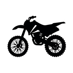 Fototapeta premium Extreme dirt bike for offroad adventure rides Silhouette Vector illustration