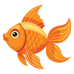 Goldfish on a white background
