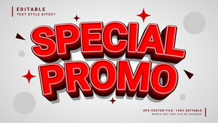 Special sale promotion 3d editable text effect