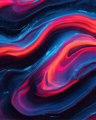Vivid Abstract Fluid Waves