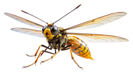 hornet wasf isolated on white background, png, ai generated.