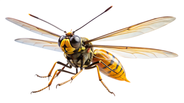 hornet wasf isolated on white background, png, ai generated.
