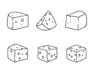 Gouda cheese simple vector outline