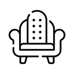 Fototapeta premium A trendy outline icon of single seat sofa