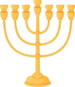 golden menorah jewish symbol clip art preview