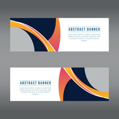Vector abstract design web banner template. Web Design Elements - Header Design. Abstract geometric web banner template on grey background. Modern.