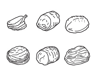 ham outline vector drawing