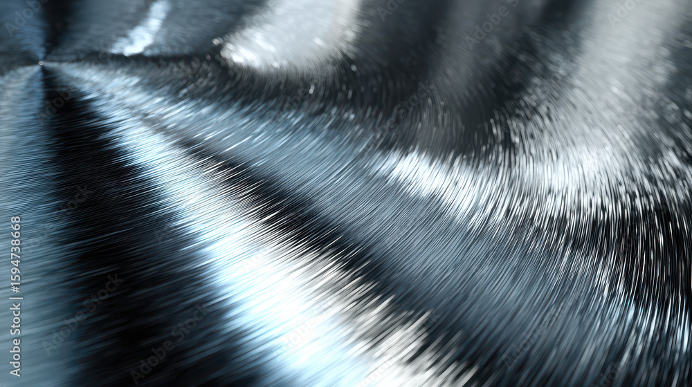 Poster metal surface with circular brushwork pattern background image
