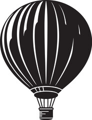 Obraz premium Vintage Hot Air Balloon Flight Silhouette
