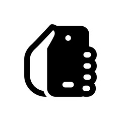 Illustration of a black vr headset with a thick strap and circular sensors on the front side view design