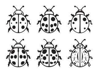 Cute ladybug sketch in vector format