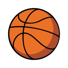 Fototapeta premium Simple Stylized Basketball Illustration: Sport, Game, and Athletic Equipment Icon