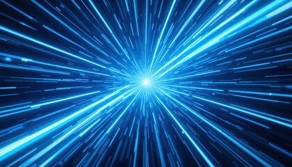 Obraz premium Hyperspace Tunnel: A Digital Journey Through Light Speed