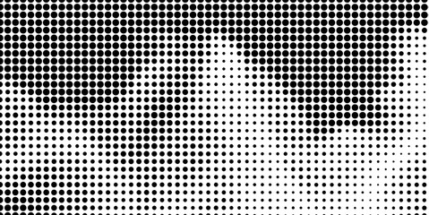 A white backdrop is adorned with a grid of dark circles that gradually fade out, showcasing a dynamic gradient effect with stark contrast and creating a sense of visual transition