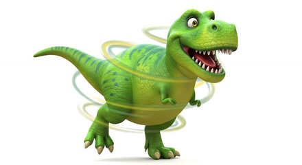 Fototapeta premium Smiling cartoon tyrannosaurus rex image