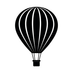 Fototapeta premium Hot air balloon floating gracefully in the sky Silhouette Vector illustration