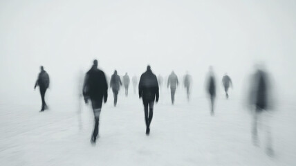 Urban Crowd in Motion – Black and White Street Photography