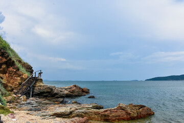 rocky coast of the sea