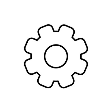 Icon a gear solid, isolated against a clean background.
