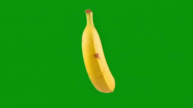 Floating Spinning Banana Greenscreen Loop Animation