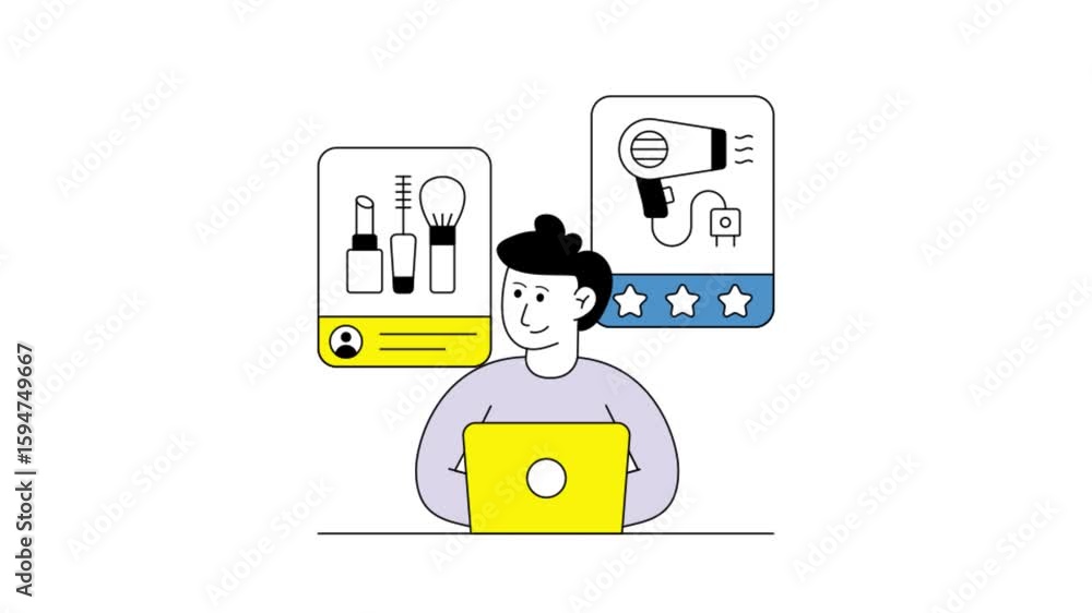 Poster searching product animation mp4 file