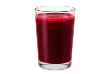 Refreshing beetroot juice in a glass, isolated on transparent background, ready for your health and wellness projects