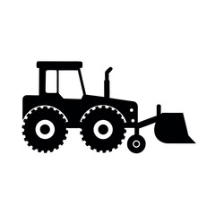 Obraz premium Traditional plow used for soil cultivation Silhouette Vector illustration