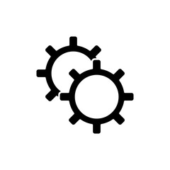 Icon a gear simple, isolated against a clean background.
