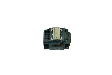 used print head from an inkjet printer isolated on transparent background. PNG image
