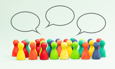 Different opinion, overcome boundary, negotiation, political confrontation, discussion, communication and solution by teamwork, group of people 