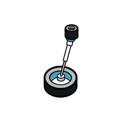 Tire Plug Tool Vector Illustration for Car Repair and Auto Maintenance Use
