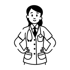 A sketchy style icon showing nurse uniform
