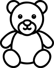 Cute cartoon brown teddy bear vector illustration, a beloved toy for childhood fun